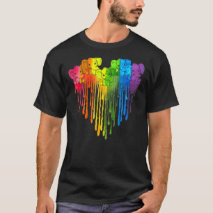 T-shirt Eléphants Lgbt Coeur Déchirant