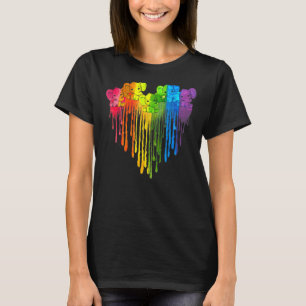 T-shirt Eléphants Lgbt Coeur Déchirant