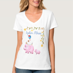 T-shirt Eléphants, moutons et oiseaux Tour des animaux