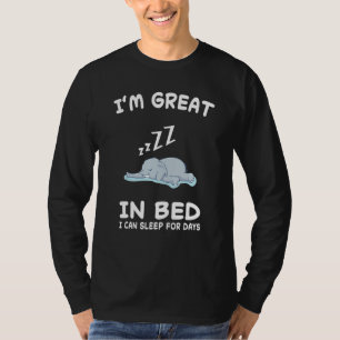 T-shirt Eléphants Nap Sommeil Dormir Pyjama nuit