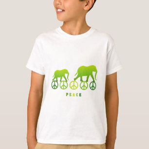 T-shirt Éléphants qui marchent en paix