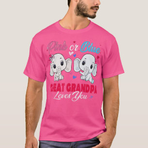 T-shirt Eléphants roses ou bleus Grand grand-père vous aim