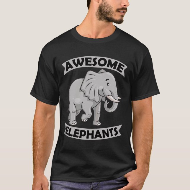 T-shirt Éléphants Zoo Cirque Amusement Éléphant Conservate (Devant)