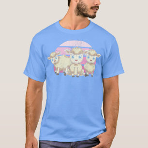 T-shirt Élevage d'agneaux Animaux de ferme Famille d'agric