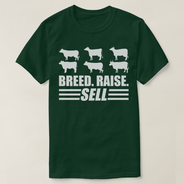 T-shirt élevage de bovins de boucherie Lever vendre (Design devant)