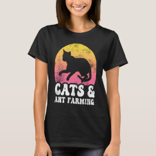 T-shirt Élevage de chats et de fourmis, passe-temps vintag
