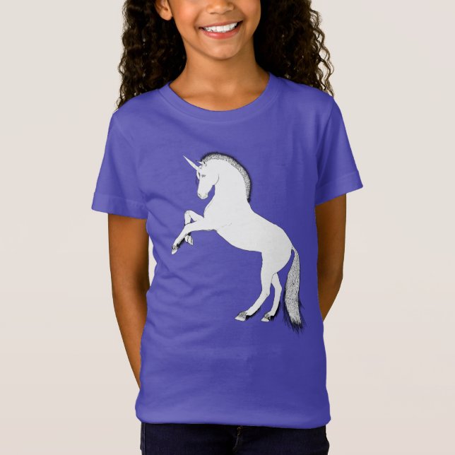T-Shirt Élevage de la licorne blanche (Devant)