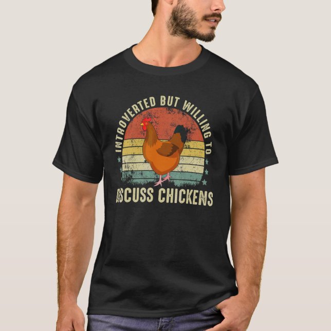 T-shirt Elevage de poules introverti vintage  2 (Devant)
