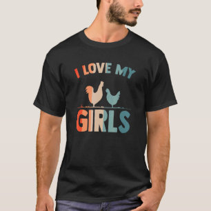 T-shirt Élevage de poules vintage Ferme Fermier Agriculteu
