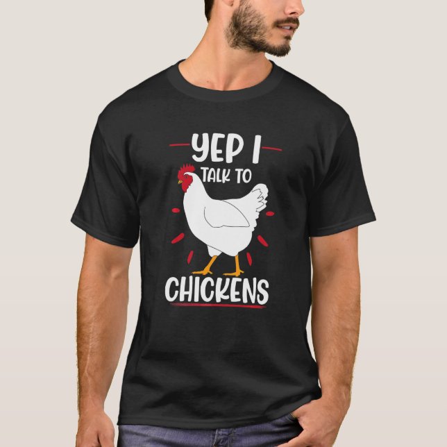 T-shirt Élevage de poulets  Chuchoteur de poulets (Devant)