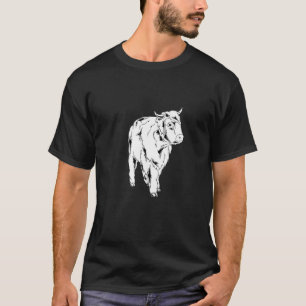 T-shirt Élevage de vaches Ferme écossaise Animal Fermier H
