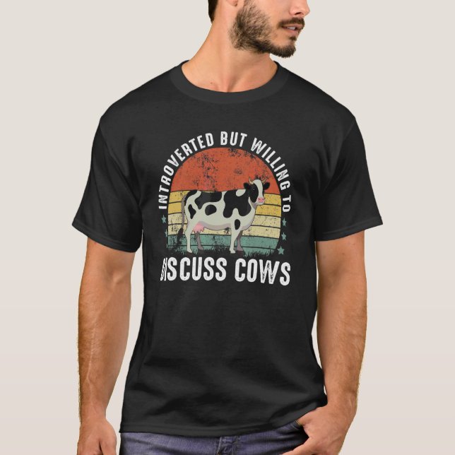 T-shirt Elevage de vaches introverti vintage 1 (Devant)