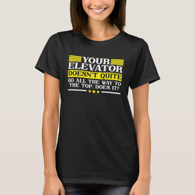 T-shirt Elevator Buttons Operator Vertical Mechanic (Devant)
