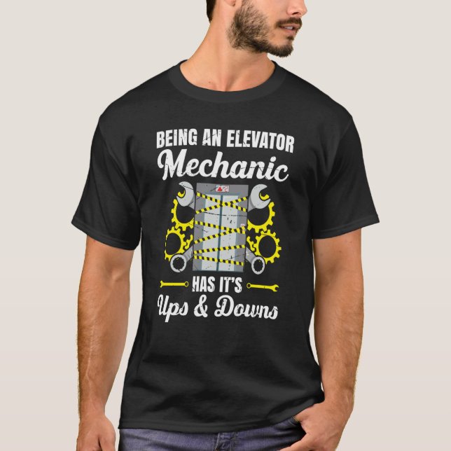 T-shirt Elevator Mechanic Elevator Technician Repairmen Ma (Devant)