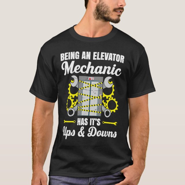 T-shirt Elevator Mechanic Elevator Technician Repairmen Ma (Devant)