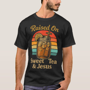 T-shirt Élevé Au Thé Sucre Et Jésus Thé Glacé Crépuscule C