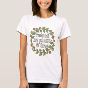 T-shirt Élevé aux plantes et à l'amour Couronne rétro bota