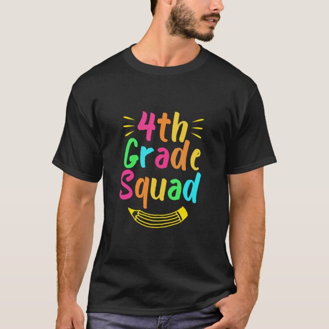 T-shirt Élève de 4e année de l'équipe Quatrième enseignant (Devant)