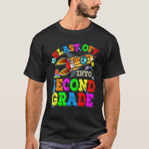 T-shirt Élève de rentrée scolaire décollant en 2e année