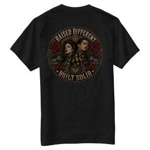 T-shirt Élevé Différemment Construit Dos Solide Frappé
