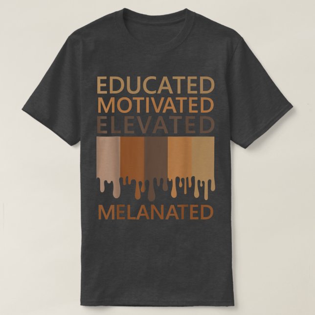 T-shirt Elevé Mélané instruit Motivé  (Design devant)
