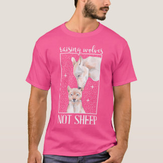 T-shirt Élever des loups pas des moutons maman