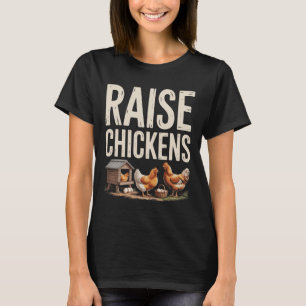 T-shirt Élever des poules Ferme drôle de poulet _2