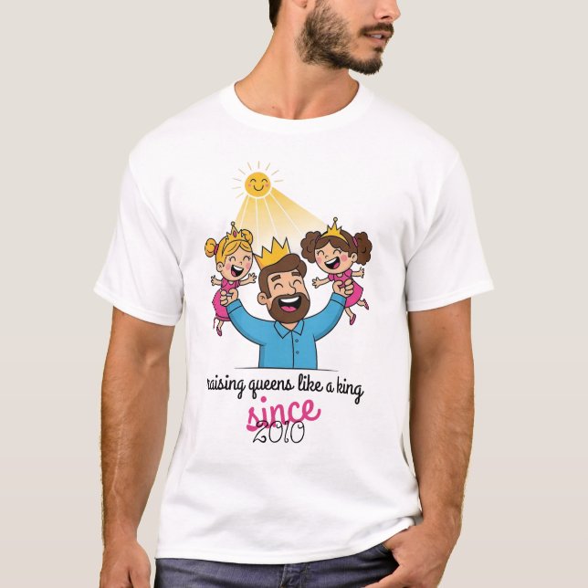 T-shirt Élever des reines comme une Fête des pères royale (Devant)