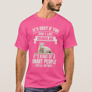 T-shirt Éleveur de bétail intelligent Race bovine Charol