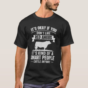 T-shirt Éleveur de bétail intelligent Race de vache Red An