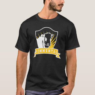 T-shirt Éleveur de bovins de ranch Simmental Vache