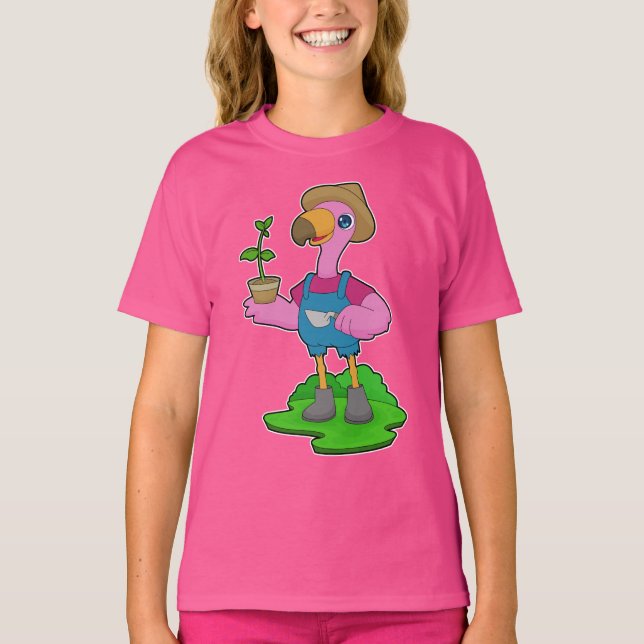 T-shirt Éleveur de flamants roses (Devant)
