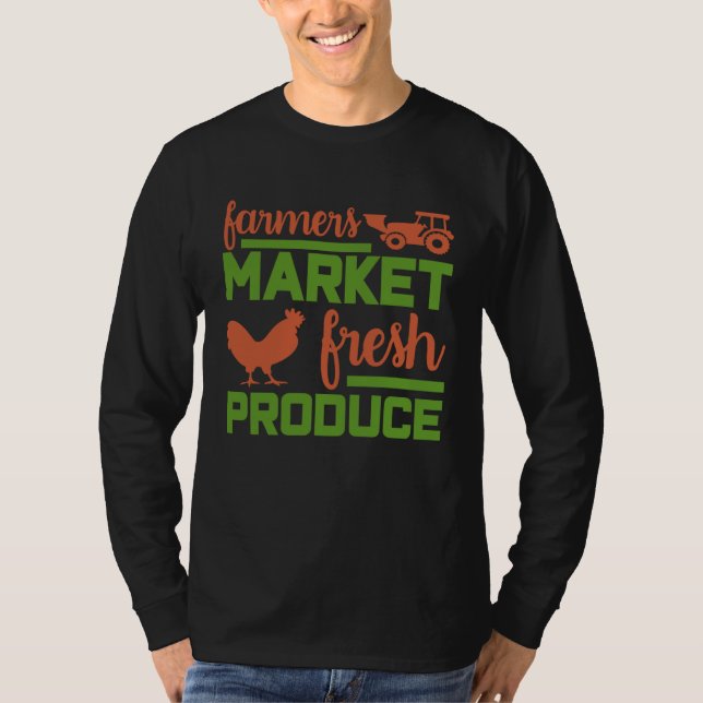 T-shirt Éleveur de poulets d'élevage de tracteurs agricole (Devant)
