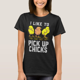 T-shirt Éleveur de poulets J'aime ramasser les poussins Po