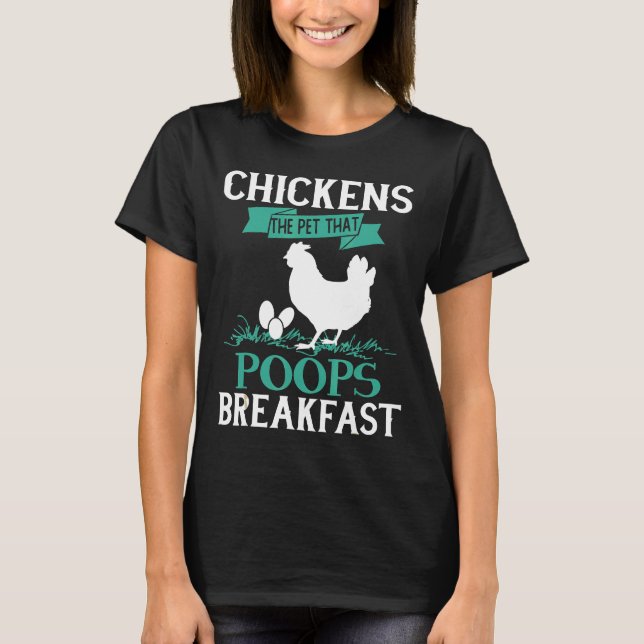 T-shirt éleveur de poulets poulets l'animal qui fait caca  (Devant)