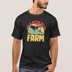 T-shirt Éleveur de vaches Bœuf Agriculture Amusement