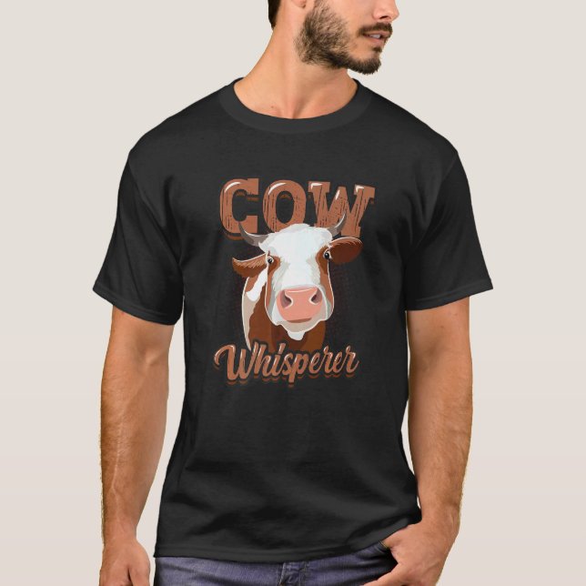 T-shirt Éleveur de vaches chuchoteur (Devant)