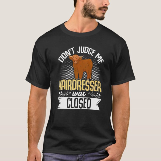 T-shirt Éleveur de vaches Highland Cattle Écossaises Longh (Devant)