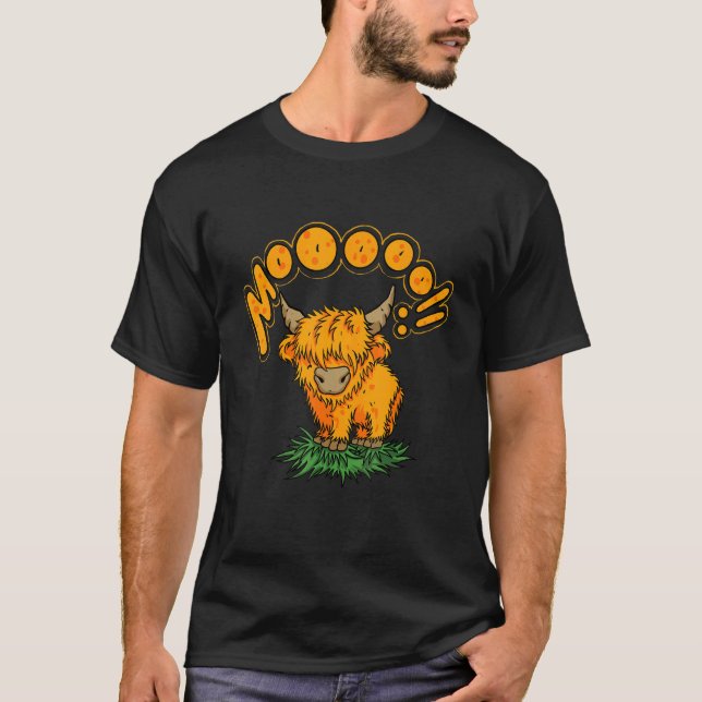 T-shirt Éleveur de vaches Highland écossaises (Devant)