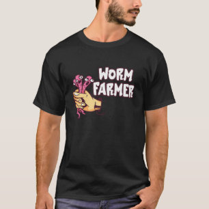 T-shirt Éleveur de vers à main attrape ver compostage jard