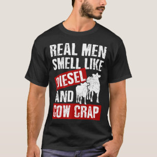 T-shirt Éleveur Laitier Hommes Les Vrais Hommes Sentent le