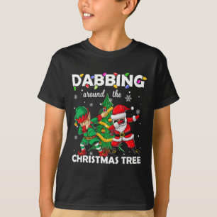 T-shirt Elf &amp ; Dabbing Père Noël Kids Boys Men Claus D