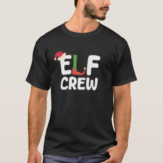 T-shirt Elf Crew Christmas Family Matching Pajamas Holiday