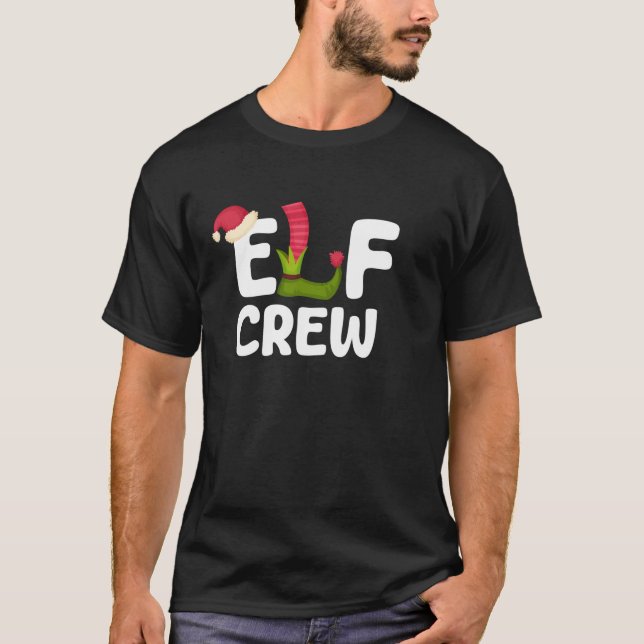 T-shirt Elf Crew Christmas Family Matching Pajamas Holiday (Devant)