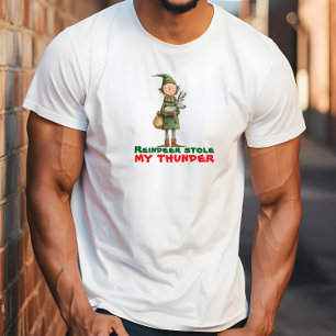 T-shirt Elf de dessin animé vintage rennes souhaits ironiq