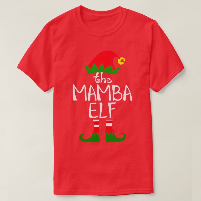 T-shirt Elf Dit Le Groupe Familial Mamba Elf Matching Chr (Design devant)