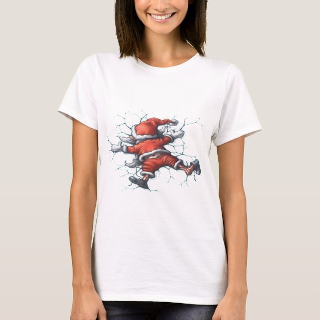 T-shirt Elf drôle des vacances de Noël de glace (Devant)