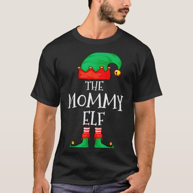 T-shirt Elf Family Christmas Mommy Mom Mother Mama Elf Swe (Devant)