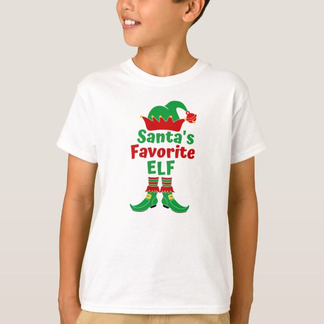 T-shirt Elf favori père Noël (Devant)