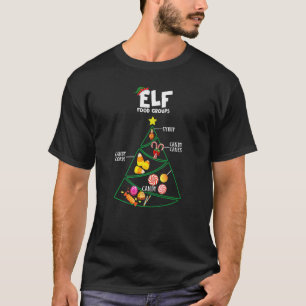 T-shirt Elf Groupes alimentaires Sucres de canne bonbons C